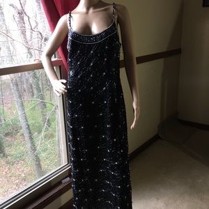PAULA Black Beaded Cocktail Dress